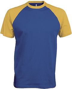 Kariban K330 - KONTRAST BASEBALL T-SHIRT Royal Blue/Yellow