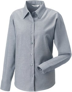 Russell Collection RU932F - Ladies` Oxford Bluse LA Silver