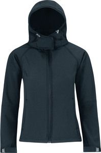 B&C CGJW937 - Hooded Softshell Jacke JW937 Navy