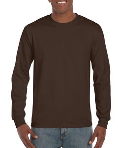Gildan GD014 - Ultra Cotton ™ Langarm-T-Shirt Herren Dunkle Schokolade