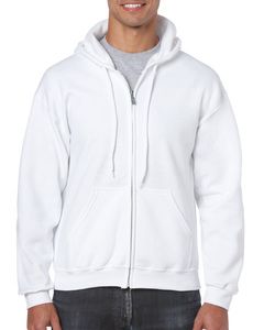 Gildan GD058 - HeavyBlend ™ Kapuzensweatshirt mit Reißverschluss Herren Weiß
