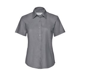 Russell Collection R-933F-0 - Damen Oxford Bluse Silver