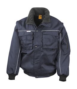 Result Work-Guard R71 - Arbeitskleidung Jacke mit abnehmbaren Ärmeln Navy