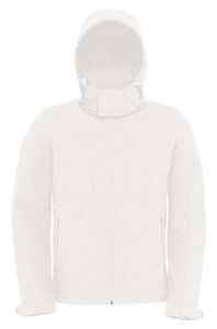 B&C BA630 - Hooded Softshell Jacke Herren Weiß
