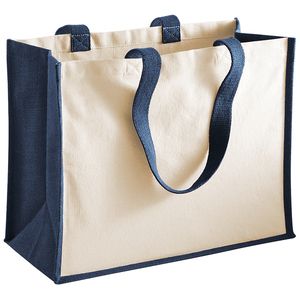 Westford Mill WM422 - Klassische Jute-Tasche Navy