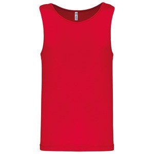 ProAct PA441 - Herren Basic Sport Funktions-Shirt Ärmellos Rot