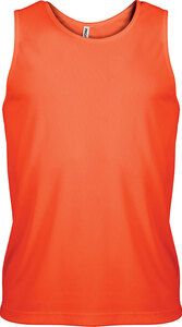 ProAct PA441 - Herren Basic Sport Funktions-Shirt Ärmellos Fluorescent Orange