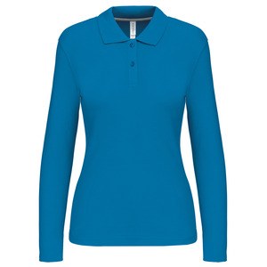 Kariban K244 - Damen Langarm Pique Poloshirt Tropical Blue