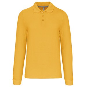 Kariban K243 - Herren Langarm Pique Poloshirt Gelb