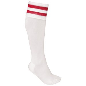 ProAct PA015 - GESTREIFTE SPORTSOCKEN White / Sporty Red