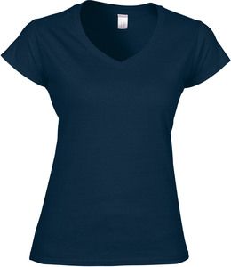 Gildan GI64V00L - Softstyle® V-Ausschnitt T-Shirt Damen Navy/Navy