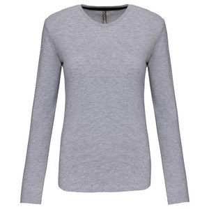 Kariban K383 - DAMEN LANGARM RUNDHALS T-SHIRT Oxford Grey