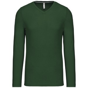 Kariban K358 - HERREN LANGARM T-SHIRT MIT V-AUSSCHNITT Forest Green