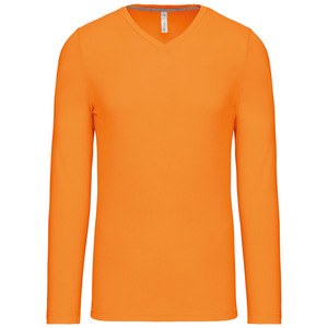 Kariban K358 - HERREN LANGARM T-SHIRT MIT V-AUSSCHNITT Orange