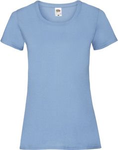 Fruit of the Loom SC61372 - Damen T-Shirt 100% Baumwolle Sky Blue