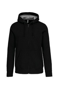 Kariban K444 - Sweatshirt Jacke mit Kapuze Black/Black