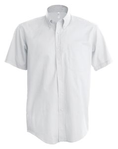 Kariban K535 - Pflegeleicht Herren Kurzarm Oxford Hemd Weiß