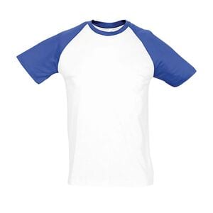 SOL'S 11190 - Herren Raglan T-Shirt Funky Blanc / Royal