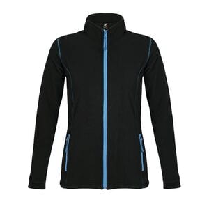 SOL'S 00587 - Damen Fleece Jacke Nova Schwarz / Aqua