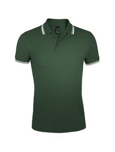 SOL'S 00577 - Herren Poloshirt Kurzarm Pasadena Vert forêt / Blanc