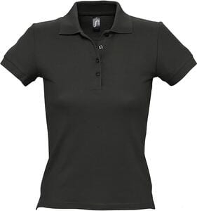 SOL'S 11310 - Damen Poloshirt Kurzarm People Schwarz