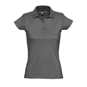 SOL'S 11376 - Damen Jersey-Poloshirt Kurzarm Prescott Dunkelgrau