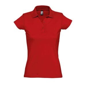 SOL'S 11376 - Damen Jersey-Poloshirt Kurzarm Prescott Rot