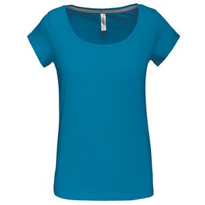Kariban K384 - Damen-Kurzarm-T-Shirt mit U-Boot-Ausschnitt Tropical Blue