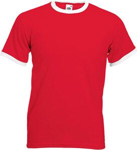 Fruit of the Loom SC61168 - Ringer T-shirt Red / White