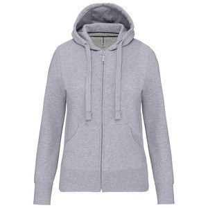 Kariban K464 - Damen Kapuzen Sweatshirt mit Reißverschluss Oxford Grey