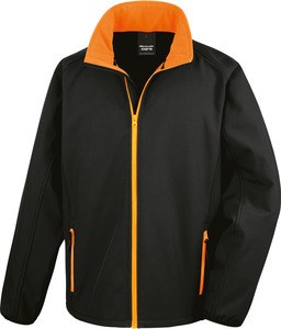 Result R231M - Core Bedruckbare Softshelljacke Black / Orange