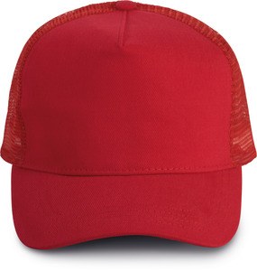 K-up KP137 - 5-Panel Trucker Kappe Red / Red