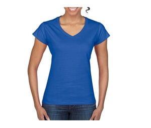 Gildan GN647 - Damen T-Shirt mit V-Ausschnitt aus 100% Baumwolle Marineblauen