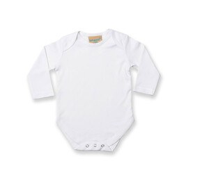 Larkwood LW052 - Langarm Babybody Weiß