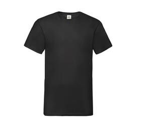 Fruit of the Loom SC234 - Valueweight T-Shirt mit V-Ausschnitt für Herren Schwarz