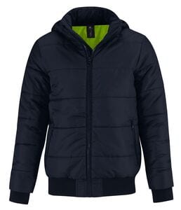 B&C BC335 - Superhood Herren Jacke Navy/Neon Lime