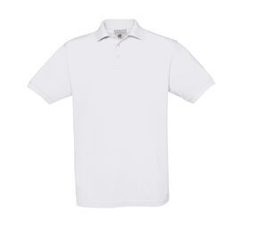 B&C BC410 - Herren Baumwoll Safran Poloshirt Weiß