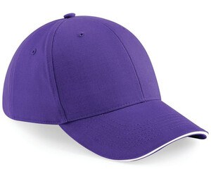 Beechfield BF020 - 6-Panel Sportkappe Purple/White