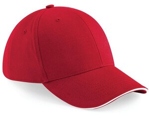 Beechfield BF020 - 6-Panel Sportkappe Classic Red/White