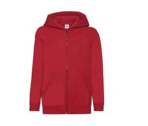 Fruit of the Loom SC379 - Kinder Kapuzen-Sweatjacke (62-045-0) Rot