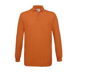 B&C BC425 - Langarm-Poloshirt aus 100% Baumwolle