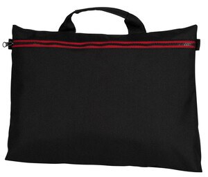 Black&Match BM901 - Tasche mit Reißverschluss Schwarz / Rot