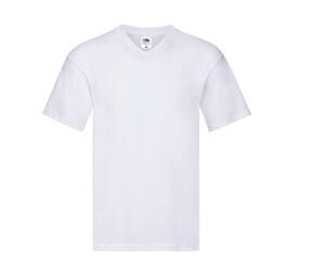 Fruit of the Loom SC224 - Herren T-Shirt mit V-Ausschnitt aus 100% Baumwolle Weiß