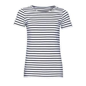 SOL'S 01399 - Damen Rundhals T-Shirt Miles Weiß / Navy