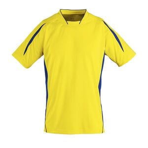SOL'S 01638 - Fein Gearbeitetes Kurzarm Shirt FÜr Erwachsene Maracana Lemon/Royal Blue