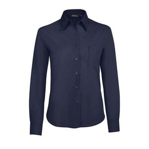 SOL'S 16060 - Damen Popeline Bluse Langarm Executive Dark Blue