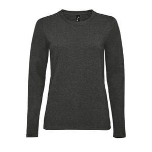 SOL'S 02075 - Damen T Shirt Langarm Imperial Lsl  mixed grey