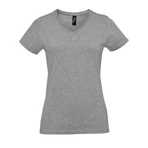 SOL'S 02941 - Damen V Neck T Shirt Imperial Gemischtes Grau