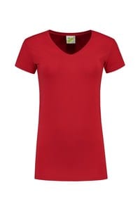 Lemon & Soda LEM1262 - T-Shirt V-Ausschnitt Kinderbett / elastisch für sie Rot