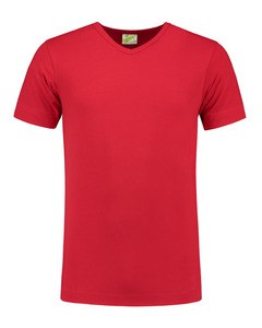 Lemon & Soda LEM1264 - T-Shirt V-Ausschnitt Baumwolle/Elastik für Ihn Rot